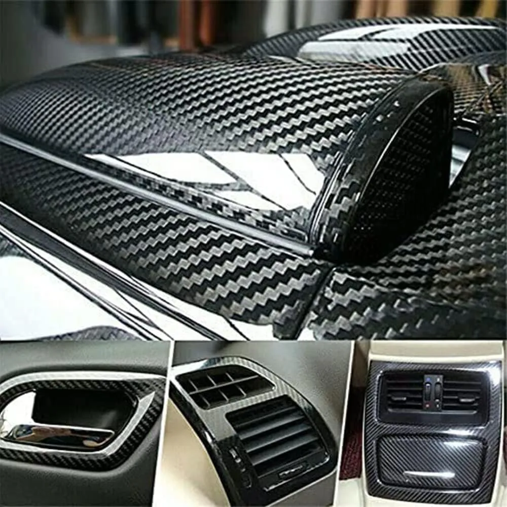 5D Декоративно автомобилно фолио 1.52 X 18M черен карбон BLACK CARBON