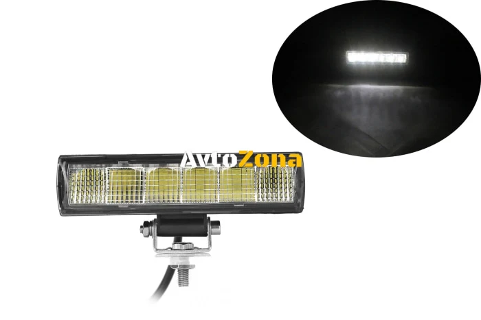 15,4 См LED Лед Бар с Комбинирана Combo Светлина, Е-Mark, 18W, 6 LED, 1500lm, 12V-24V, Автомобил, АТВ, Джип, 4х4, SUV, Off...