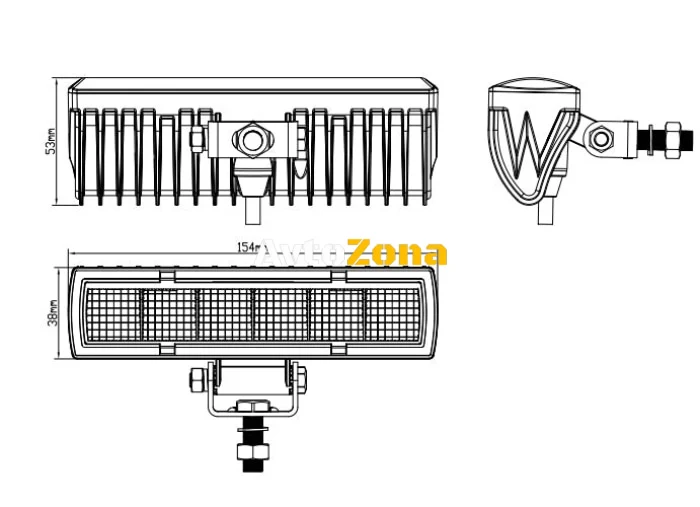15,4 См LED Лед Бар с Комбинирана Combo Светлина, Е-Mark, 18W, 6 LED, 1500lm, 12V-24V, Автомобил, АТВ, Джип, 4х4, SUV, Off...