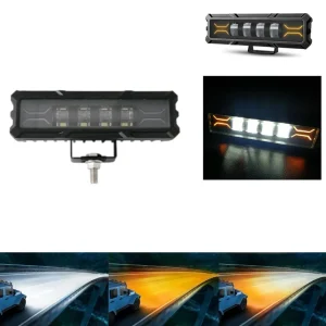 15,5 cm 7Д Диоден Прожектор Супер Мощен Халоген Led Bar Лед Бар Комбиниран Бяла и Жълта Светлина 12V - 24V За АТВ SUF Джип...