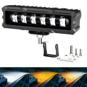 15,5 cm 7Д Диоден Прожектор Супер Мощен Халоген Led Bar Лед Бар 40w Комбиниран Бяла и Жълта Светлина 12V - 24V За АТВ SUF...
