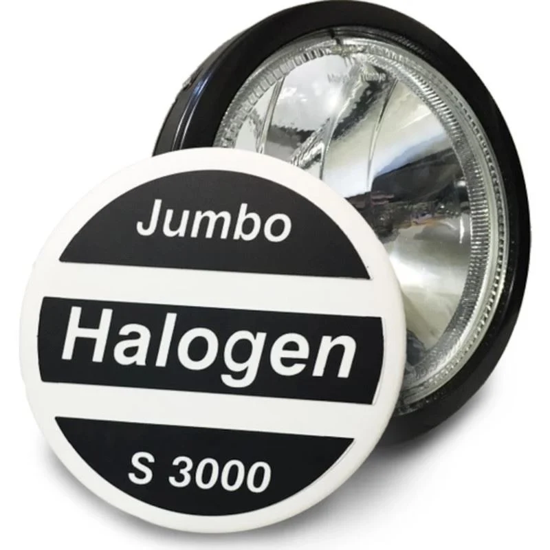 Комплект 2 Броя Халоген, Фар, Ø 225мм, 12V 24V, Крушка H1 + 6 LED ЛЕД Диода, E-Mark, За Камион, Трактор, Багер, Земеделски...