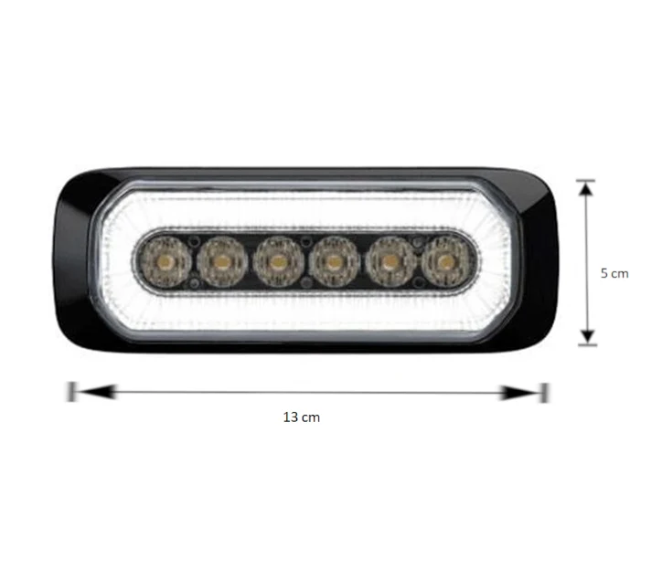 24LED Лед Диоден 12-24V Габарит Маркер Токос + аварийна блиц бяла светлина мигаща за камион бус ван каравана платформа кем...