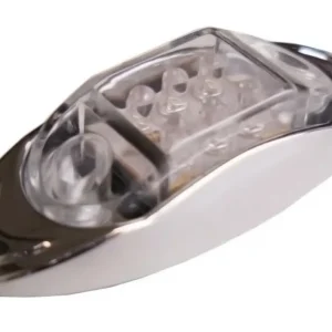 1бр 24V БЯЛ - 6 LED диоден страничен маркер / токос - габаритна светлина за камиони, тирове и ремаркета - 100мм х 42мм - х...