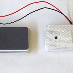 24V Диоден 4 LED ЛЕД Маркер габарит токос светлина за камиони бус ван ремарке каравана - 110 мм х 40 мм - бял