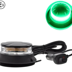 24W Лед Led Компактна Диодна Въртяща се Сигнална Аварийна Лампа Маяк Буркан с магнит и вендуза 12V - 24V с магнит Е9 E-Mar...