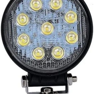 27W Кръгъл Led Лед Диоден Фар Прожектор Халоген Лампа с разпръсната светлина FLOOD 12V 24V Слим Slim