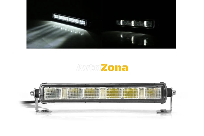 28,4 См LED Лед Бар с Насочен SPOT Светлина, Три Функции, Е-Mark, 30W, 2200lm, 12V-24V, Автомобил, АТВ, Джип, 4х4, SUV, Of...