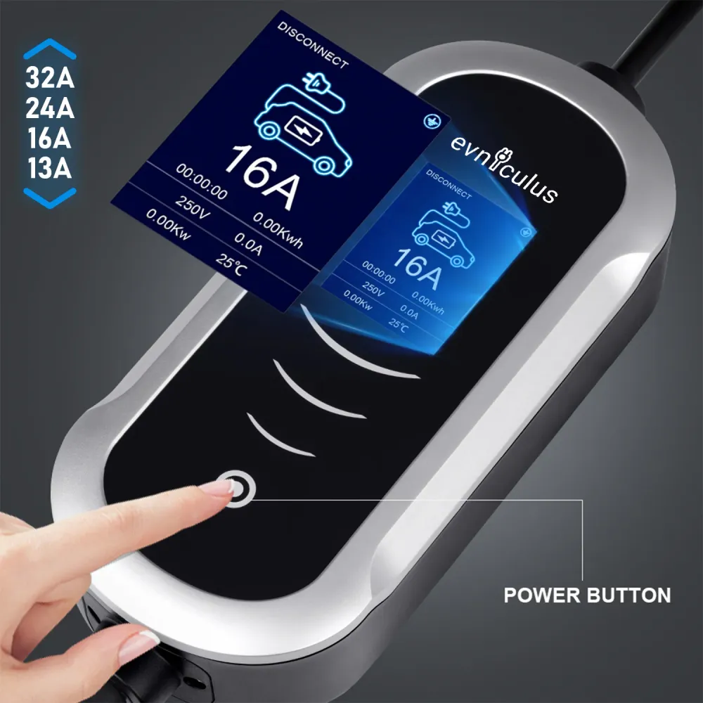 7 kW/ 32A еднофазно преносимо зарядно устройство GBT (WiFi+APP)