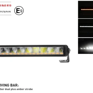 35.5 см Висококачествен 4 в 1 Led Bar Лед Бар Диоден Прожектор DRL с бяла габаритна светлина и оранжева аварийна блиц 50W...