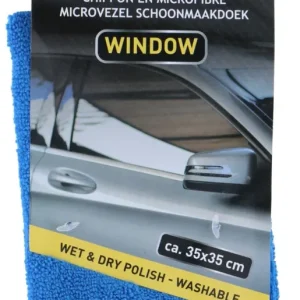 Микрофибърна кърпа за почистване на стъкла 35x35 cm – 250 gsm, DUNLOP