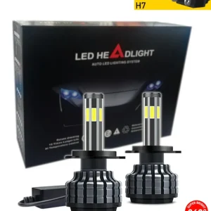 Комплект 360° градуса COB LED ЛЕД диодни крушки H7 Х7 12V 80W 16000 lm за фарове Canbus без грешки