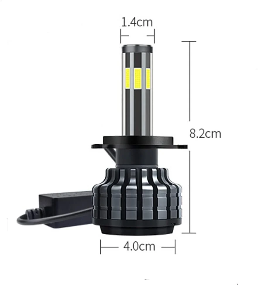 Комплект 360° градуса COB LED ЛЕД Диодни Крушки H4 Х4 12V 80W 16000lm За Фарове Canbus без Грешки къси/дълги