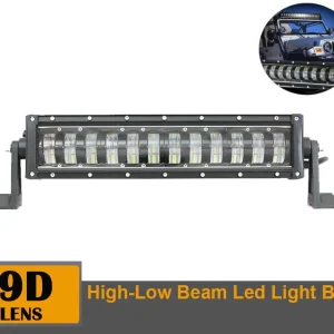 9D 42.5 СМ Led Bar Лед Бар Hi/Lo Kъси Дълги Водоустойчив Удароустойчив 12V 24V 7680 LМ 96W С Лупи Off-Road Лед Бар За Джип...