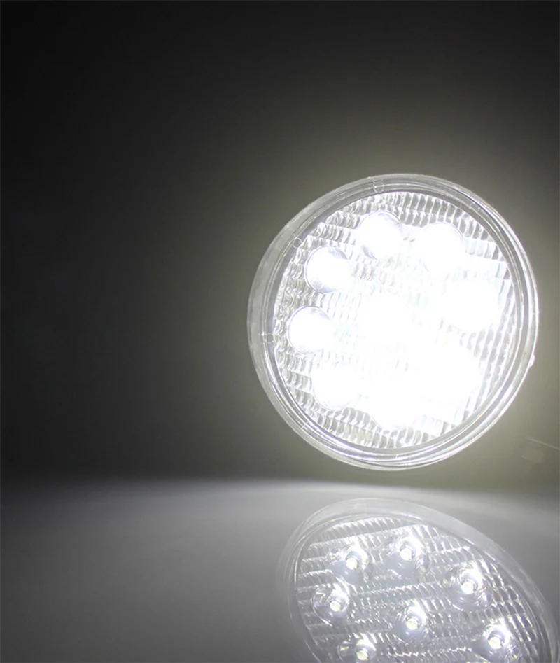 Комплект 2 Броя 42W Кръгли Мини Led Диоден Фар Прожектор Дневни Светлини 12V 24V
