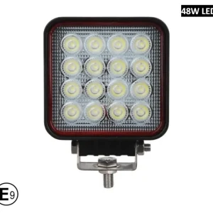 11 См Квадратен 48W Супер Мощен PRO Led Диоден Халоген Лед Лампа Прожектор 12V 24V