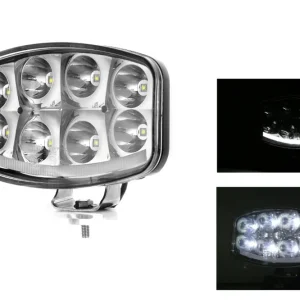 Нов мощен 64W LED ЛЕД Фар Халоген Лампа с Три Функции Неон Neon Ефект 12V - 24V Бяла светлина 6500LM