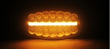 80W LED Лед Фар Халоген С Три Функции Неон ефект Бяло-Жълто/Оранжево Neon 24,5см x 13,9см 4100lm 12V - 24V E-Mark Подходящ...