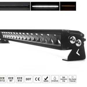 84.5 cm / 32 Инча 12V - 24V Висококачествен Led Bar Лед Бар Диоден Прожектор с бяла и оранжева габаритна светлина DRL мъгл...