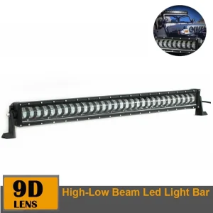 9D 88.5 СМ Led Bar Лед Бар Hi/Lo Kъси Дълги Водоустойчив Удароустойчив 12V 24V 19200 LМ 240W С Лупи Off-Road Лед Бар За Дж...