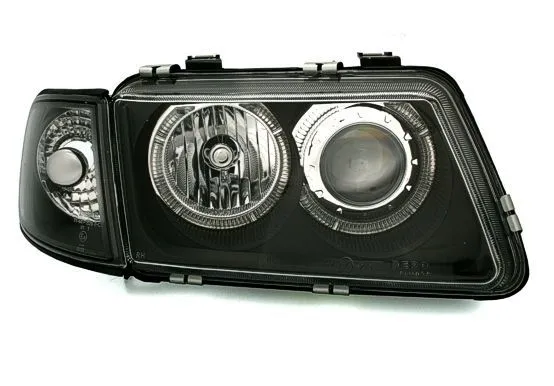 Кристални фарове Angel Eyes AUDI A3 (1996-2000) - черни