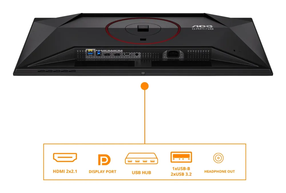 AOC G4 Q27G4SDR компютърен монитор 67.3 см (26.5") 2560 x 1440 пиксела Quad HD QD-OLED Черен, Червен