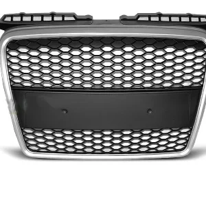 Решетка с поставка за емблема за AUDI A3 (2003-2008) - RS-Look silver
