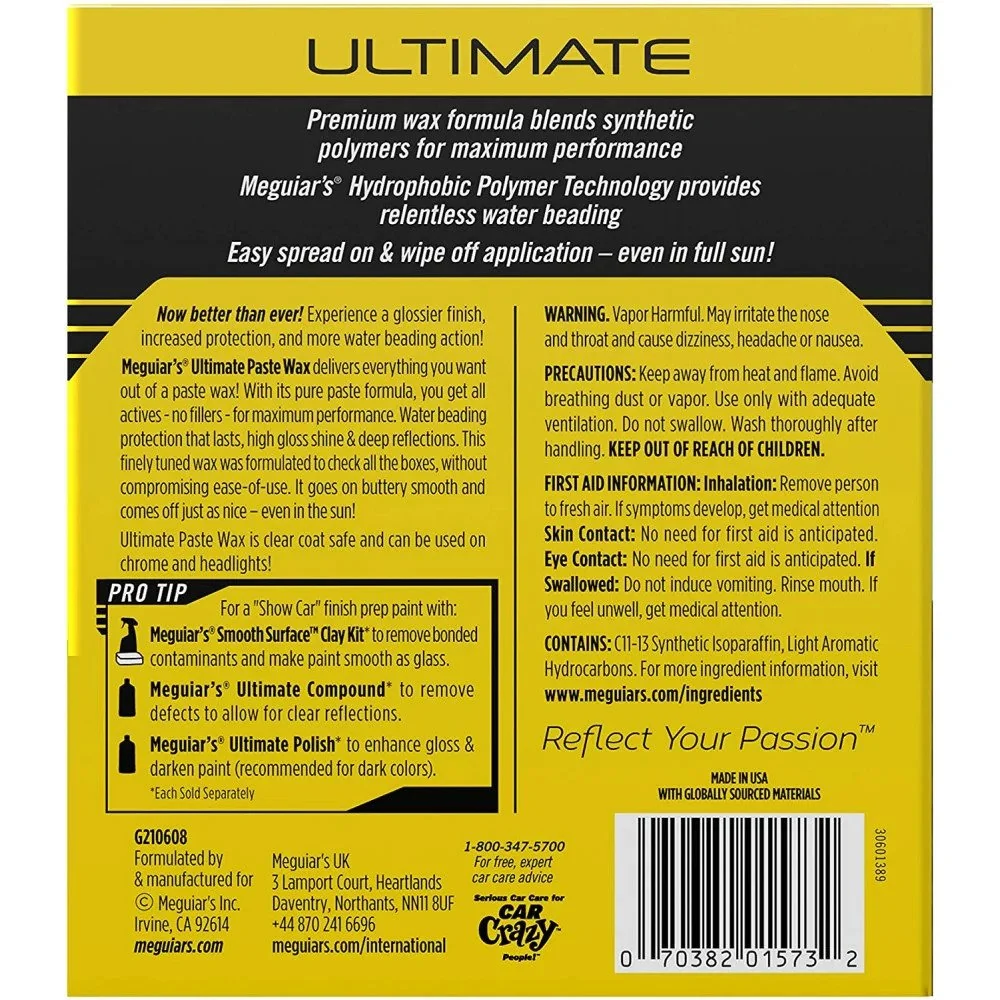 Auto Hard Wax Meguiar's Ultimate Paste Wax, 226g