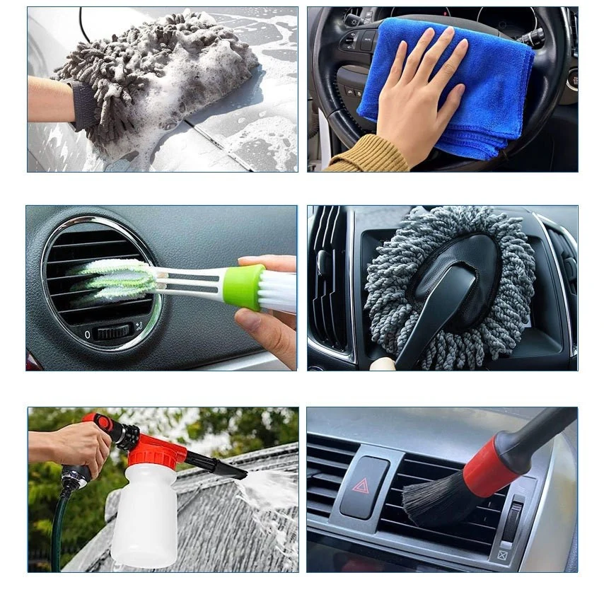 Комплект от 26 аксесоара за почистване на автомобили | AutoClean