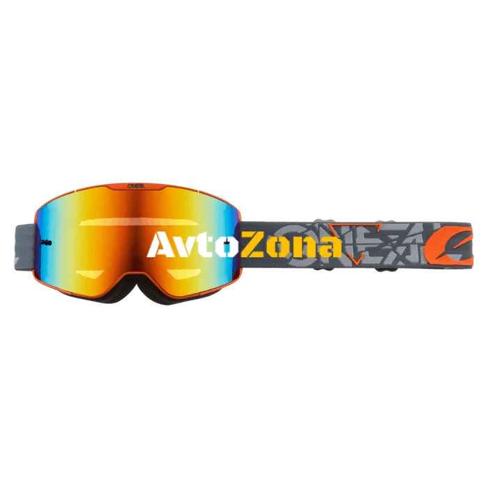 Мотокрос очила B-20 STRAIN V.22 GRAY/ORANGE - RADIUM RED