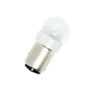 Диодна крушка BA15S с 5W CREE диод в стъклен балон единична светлина Жълт