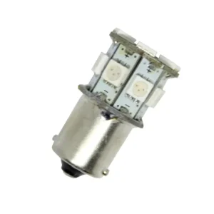 Диодна крушка тип BA15S с 13 SMD диода единична светлина Червен
