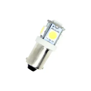 Лед крушки тип BA9 с 5 SMD диода 5000K срещуположни