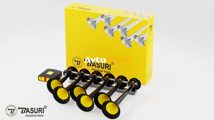 Тромба Музикална Клаксон BABY SHARK АXEL F и още 18 Мелодии 12V - 24V Супер Мощна +130db за Кола Камион Трактор ТИР Бус Ав...