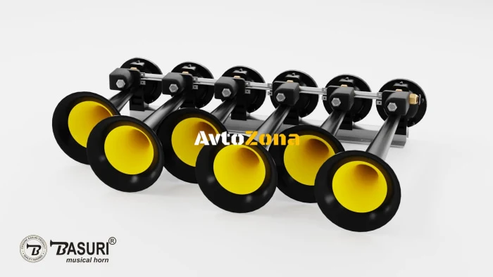 Тромба Музикална Клаксон BABY SHARK АXEL F и още 18 Мелодии 12V - 24V Супер Мощна +130db за Кола Камион Трактор ТИР Бус Ав...