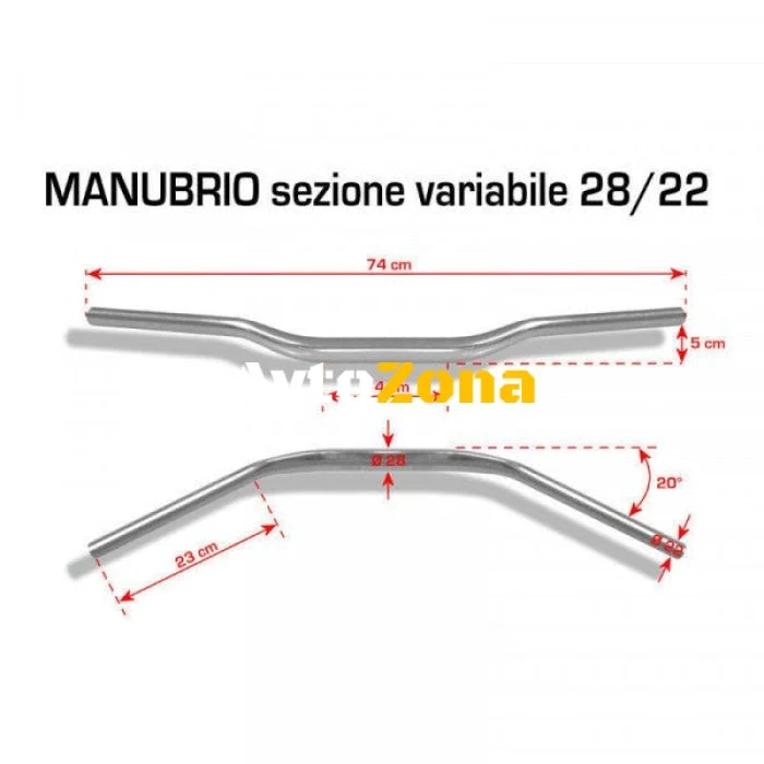 КОРМИЛО BARRACUDA HANDLEBAR 28/22 SILVER