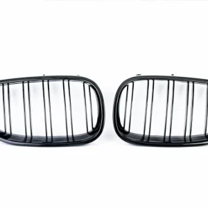 Двойни Бъбреци Решетки Двойни За БМВ BMW Е90 Е91 08-11 Черен Гланц Фейслифт Facelift
