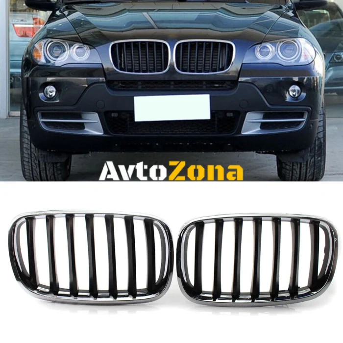 Решетка за BMW X6 E71 (2008-2014) - Chrome and Glossy Black