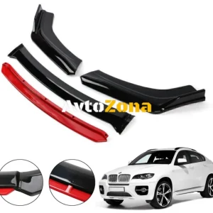 BMW X6 E71 - Спойлер предна броня Червен 4 части