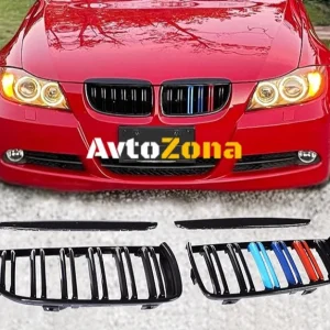 Черни Решетки за BMW E90 (2005-2008) с Три Цвята