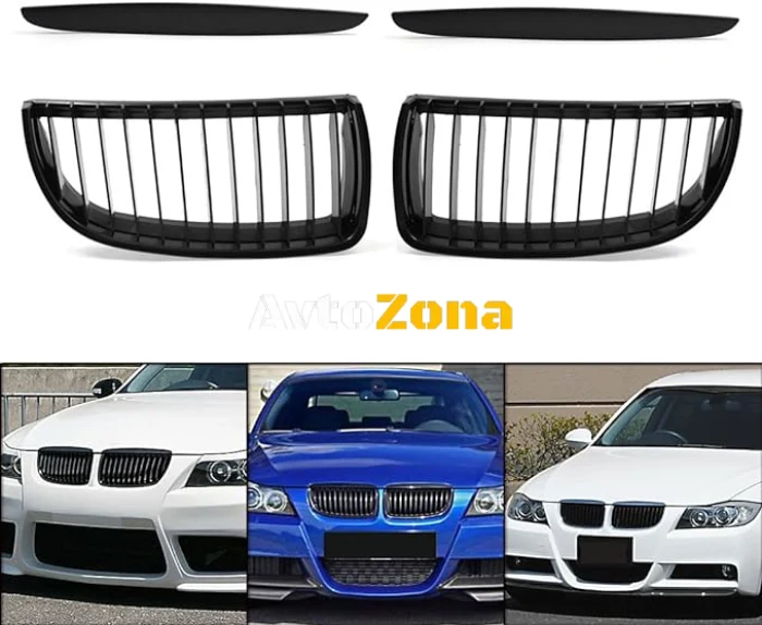 Черни Матови Решетки за BMW E90 (2005-2008)