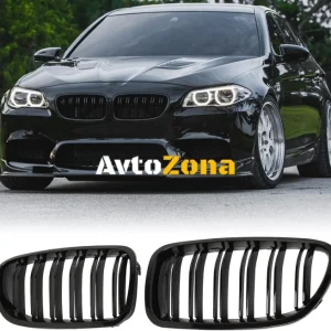 Черни Решетки за BMW F10 / F11 (2010+) с Пиано Дизайн