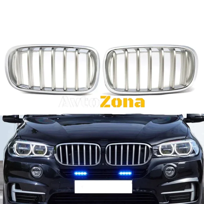 Решетки за BMW X6 F16 (2014-2019) - Хром / Сиви
