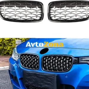 Решетки за BMW F30 F31 Черен Гланц с Хром