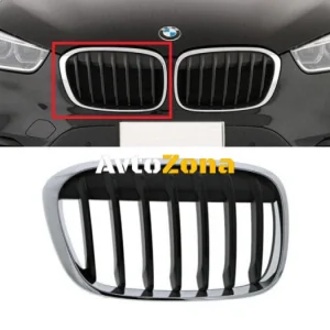 Предни решетки за BMW X1 F48 (2015-2018) - Gloss Black and Chrome