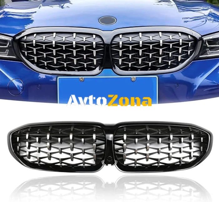 Решетки за BMW 3 Серия G20/G21 (2019-2022) Diamond Chrome-Glossy Black