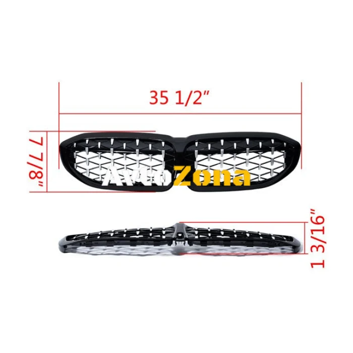 Решетки за BMW 3 Серия G20/G21 (2019-2022) Diamond Chrome-Glossy Black
