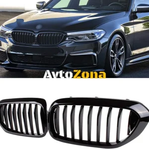 Решетки за BMW G30 (2018-2021) - Черен Гланц - Single Slat M5 Style