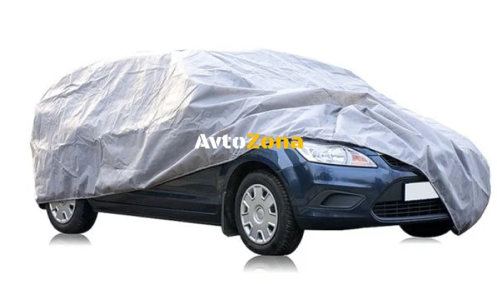 Покривало CarPassion Perfect за автомобил – размер L 150x485 см, сиво