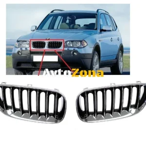 Предни решетки Chrome and Black за BMW E83 X3 (03-06)